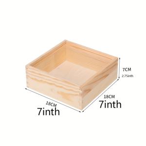 TEMU 우드 스퀘어 보석함 - 아크릴 뚜껑 디자인 - 플립탑 수납 상자, 반지, 목걸이 정리함 - 다용도 오거나이저, 우아한 선물 상자 (시더/파인) - 데코 & 디스플레이 케이스