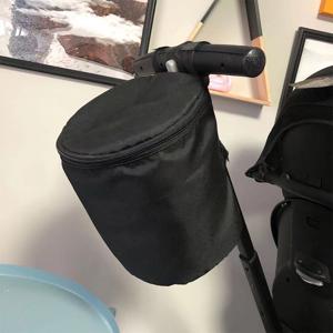 TEMU 1개 블랙 유모차 가방, 지퍼와 커버가 있는 유모차 정리함, 병, 기저귀, 티슈, 옷, 간식 등을 위한 방수 보관함