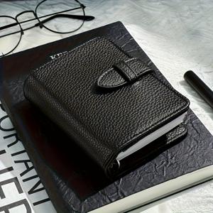 TEMU 미니 다이어리 - 탄성 클로저, 골든 스냅 버튼, 펜 루프 포함 - 컴팩트 노트북, 플래너, 여행용 일정장 - 내구성 있는 휴대용 오거나이저 커버, 문구류, 다이어리 소재, 노트북 및 저널, 에스테틱 노트북, 데일리 플래너 노트북, 소형 북, 문구 및 사무용품, 대학 필수품, 필기 노트북, 약속 장부, 소형 노트북 오거나이저