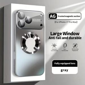 TEMU 휴대폰 케이스 - 아이폰 17, 16, 15, 14, 13, 12, 11 Pro Max 및 Plus 시리즈에 적합한 유리 렌즈 보호 기능이 있는 새로운 무광 티타늄 무선 충전 휴대폰 케이스