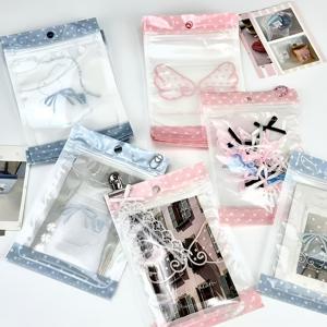 TEMU 투명 앞뒤 재사용 가능한 자동 밀봉 백 - 트레이딩 카드, 콜렉터블, 럭키 카드, 다운로드 및 소품용 미니 보관 파우치 (접착제/클로저 없음)