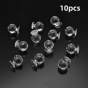TEMU 10개 미니 아크릴 구형 손잡이 - 보석함, 드레서, 캐비닛용 - 내구성 있는 플라스틱 미니어처 도어 풀, 서랍, 선반, 소형 기기용 부드러운 드로스트링