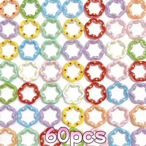 TEMU 60개 수제 크림 가미 도넛 장식 비즈 포커스 비즈 비즈드 주얼리 액세서리 DIY 재료 가방 팔찌