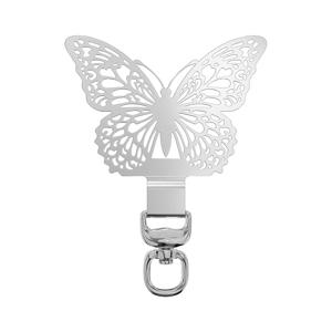 TEMU 360° 회전 스테인리스 스틸 휴대폰 끈 커넥터 | 귀여운 나비 디자인의 초박형 메탈 걸쇠, 휴대폰 케이스용 안전 손목 밴드 액세서리, 범용 모바일 액세서리