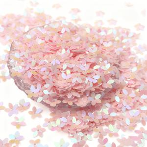 TEMU 900개 핑크 10mm 내후성 우유수두 5자 꽃 글리터 | PVC 재질, 깜박이는 콘페티, 귀걸이, 꽃 화환, 이벤트 기획에 적합, 가을, 겨울, 발렌타인데이, 어버이날 및 다양한 행사에 이상적