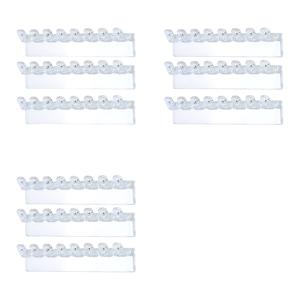 TEMU 9개 벽걸이형 아크릴 주얼리 정리함 (후크 8개 포함) | 목걸이, 팔찌, 귀걸이, 반지 등을 위한 다용도 수납, 튼튼한 플라스틱 디자인, 좁은 공간에 적합, 거실, 침실, 욕실에 완벽한 선물, 걸이형 주얼리 정리함