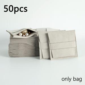 TEMU 50개 초극세사 주얼리 포장 선물 가방, 3.15X3.15인치, 벨벳 주얼리 파우치 (목걸이, 반지, 귀걸이, 팔찌용), 파티 및 생일 손님 사탕 가방 (대량 구매 가능)