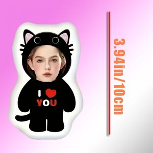 TEMU 사랑스러운 검은 고양이를 특징으로 하는 맞춤 사진 베개, 모든 계절에 소파 및 침대 장식에 적합, 아버지의 날, 어머니의 날, 할로윈, 크리스마스 이브, 발렌타인데이, 생일, 개인 기념일, 추수감사절, 부활절에 적합