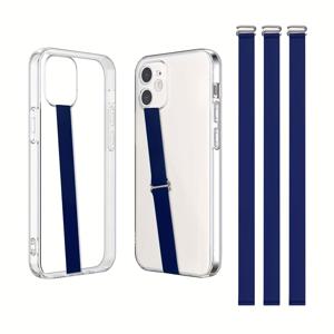 TEMU 아이폰 17/17 Pro/16/16 Pro 및 삼성 갤럭시 S25/S24/S23 호환 실리콘 스트랩 3개 세트 - 케이스용 미끄럼 방지 핑거 루프, 휴대폰 뒷면용 범용 루프 특징