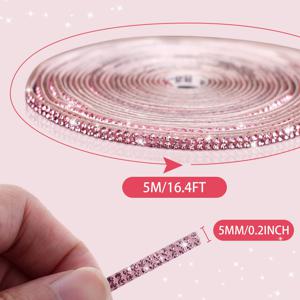 TEMU 레인스톤 블링 카 트림 스티커, 셀프 접착식 대시보드 장식, 범용 인테리어 및 익스테리어 액세서리, 여성을 위한 반짝이는 장식 데칼