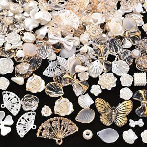 TEMU 30g(약 70-80개) 다양한 종류의 아크릴 비즈 믹스 스타일 루스 비즈 목걸이, 팔찌, 귀걸이, 열쇠고리, 가방, 의류 참 장식용 액세서리