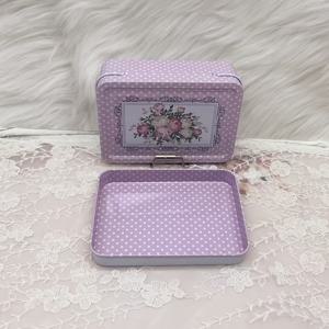 TEMU 1개 이중층 철제 박스 버클 박스 화장품 및 장식품 보관함 틴 박스, 홈 정리용 보관함