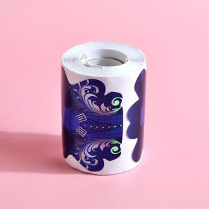 TEMU 확장 네일 페이퍼 서포트 템플릿 1롤 100개 UV 젤 팁 연장 생성기 네일 페이퍼 매니큐어 도구 가이드 몰드 YC-24-1개