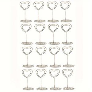 TEMU 16개 세트 우아한 골드 하트형 메탈 플레이스 카드 홀더 - 웨딩 테이블 번호, 호텔 이벤트 좌석, 사진 디스플레이 & 메뉴 클립, 할로윈, 크리스마스 이벤트 & 파티 용품, 크리스마스, 새해, , 파티 이벤트용