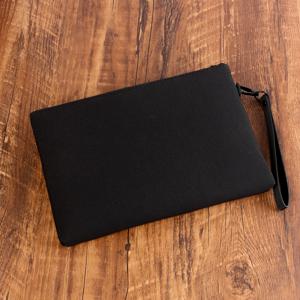 TEMU 남성용 비즈니스 캐주얼 클러치 백 - 울트라-씬, 휴대용 나일론 핸드백 지퍼 및 손목끈, 패셔너블 휴대폰 겨드랑이 가방