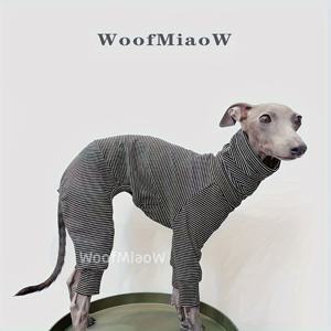 TEMU 이탈리안 윔펫 그린 벨벳 부드럽고 편안한 강아지 가을/겨울용 신축성 있는 스웨트셔츠 라운지웨어