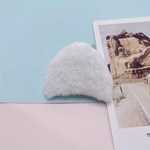 TEMU 10개 플러시 고양이 귀 애플리케, 헤어밴드, 헤어 클립, 모자 및 공예용 양면 펠트 장식 - 다양한 색상