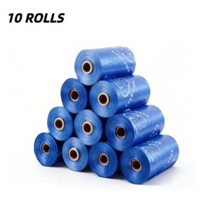 TEMU 180개입 10롤, 매우 두껍고 튼튼한 애완동물 배변 봉투, 별빛 하늘 파란색, 강아지 & 고양이 배변 청소용, 애완동물 배변 봉투, 기저귀 봉투, 다용도 쓰레기 봉투