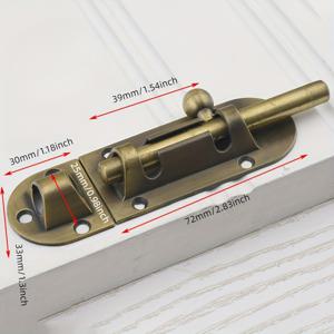 TEMU 이온 헤비듀티 빈티지 브론즈/브라스 도어 볼트 잠금장치 - 3