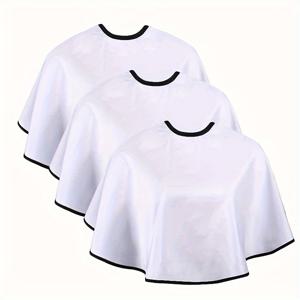 TEMU 3개 세트 전문 미용사용 망토 세트 - 중간 길이, 부드럽고 편안함, 세탁 가능 및 재사용 가능, 미용실 사용에 적합, 빠른 메이크업, 머리 염색 및 수염 다듬기에 이상적