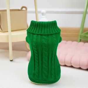 TEMU 소형견용 따뜻한 강아지 스웨터, 터티넥 니트 겨울 강아지 옷, 애완견 강아지 고양이 스웨터 조끼, 치와와 프렌치 불독 코트