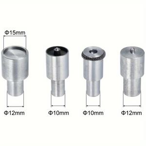 TEMU 스냅 버튼 몰드 세트, 15mm 직경 831# 패스너용 전기 스냅 압착기 교체 키트