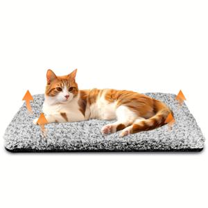 TEMU 봄 선물 세탁 가능한 따뜻한 고양이 침대, 울트라 소프트 편안한 개 우리 매트, 냉방용 애완동물 패드