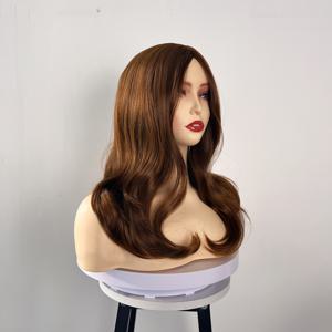 TEMU 어른용 베이직 스타일 가발, 루즈 웨이브 합성 머리, 150% 밀도, 열에 강한 섬유, 측면 앞머리 포함, 버클 네트 캡, 헤어 가발