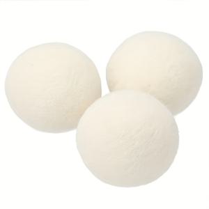 TEMU 7cm 재사용 가능한 빨래 건조 볼, 건조 시간 단축 및 세탁기 사용 순수 천연 울 드라이어 볼