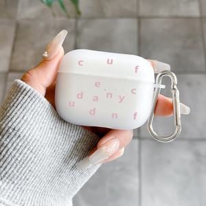 TEMU 2025년 신상 럭셔리 모든 포함 충격 방지 핑크색 영어 문자 패턴 헤드폰 케이스, Apple AirPods 1/2, AirPods 3, AirPods Pro, AirPods Pro (2세대) 보호 쉘, 가족, 연인, 친구를 위한 선물 EJ1