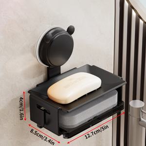 TEMU 홈 욕실 세면대 벽걸이용 강력한 접착식 비드릴 소독기 홀더, 수세미 보관 선반