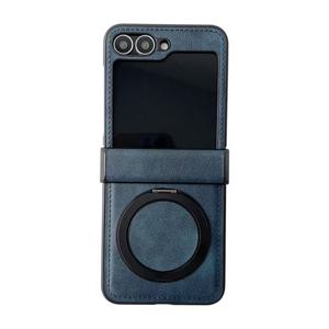 TEMU 휴대폰 케이스 - 삼성 Z Flip 6 호환 케이스, 접이식 스크린, 마그네틱 링, 회전 스탠드, Z Flip 5, 4, 3용 완전 보호 커버