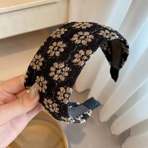 TEMU 여성을 위한 넓은 헤어밴드, 흰머리 가림, 플로럴 디자인과 미끄럼 방지 칫솔날이 있는 다용도 스타일리시한 제품