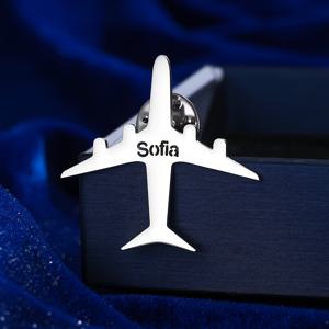 TEMU 맞춤형 이름 브로치 핀 - 신랑을 기념하는 남성용 정장에 어울리는 섬세한 비행기 라펠 핀, 최고의 남자 선물, 맞춤형 이름 일상 스타일, 생일 선물, 어머니날 선물, 일상 선물