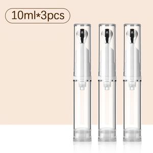 TEMU 눈 에센스, 페이스 크림 및 로션에 적합한 금속 머리 펌프 여행용 진공 병 3개 세트 - 누수 방지 메탈 헤드 디자인, 젤 에센스 및 액체 파운데이션 메이크업을 위한 투명 플라스틱 노즐 포함, 누수 방지 화장품 보관 | 트랜스파