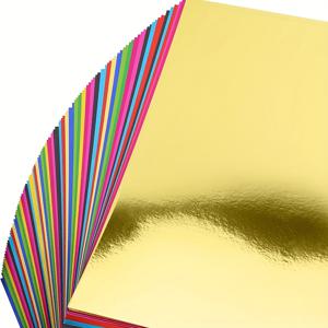 TEMU 17가지 색상의 헤비웨이트 메탈릭 호일 페이퍼, 크기 8.3×11.7인치, 골드, 실버리, 그린, 블루, 핑크, 퍼플 및 홀로그래픽 패턴 포함 각 팩에 17장 또는 85장의 컬러 금속 카드스톡, 두께 250g, 수제 제작 가능, 인사말 카드, 포토 앨범, 공예품, 크리스마스 장식 및 파티 용품 만들기에 적합