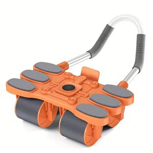 TEMU 사륜 6암 일체형 서포트 복근 롤러 - 자동 복귀식 복근바퀴, 가정용 복근 운동을 위한 업그레이드된 사륜 복근바퀴 코어 피트니스 기구