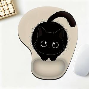 TEMU 손목 지지대가 있는 마우스 패드, 인체공학적 손목 받침이 편안한 미끄럼 방지 베이스 컴퓨터/노트북용 사무실 및 가정용 마우스 패드