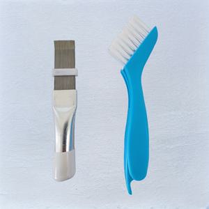 TEMU 2pcs 세트, 청소용 핀 조절자 스틸 콘덴서 스트레이트닝 스테인레스 스틸 냉각 브러시, 열 싱크 브러시, 건조기 에어컨 청소 브러시, 냉장고, 증발기, 라디에이터, 냉각 코일 청소 콤