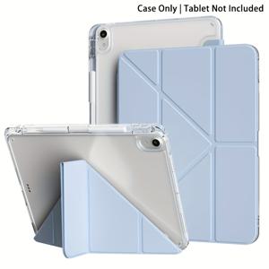 TEMU 아이패드 10세대 10.9인치, 아이패드 A16 11인치용 Y자형 스탠드 케이스, 펜슬 홀더 내장, 다중 각도 접이식 자동 절전/깨우기 기능