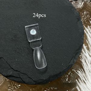 TEMU 12/24개 투명 자석 매력 네일 아트 컬러 팔레트 분리 쉬운 네일 샘플 스틱 아크릴 연습용 팁 컬러 카드, 네일 살롱 & 홈 매니큐어 도구 디스플레이 차트