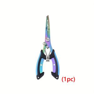 TEMU 1개 다목적 낚시 플라이어, 가위형 웨이브 커터, 경량 스플릿 링 후크 제거기, 인체공학적 미끄럼 방지 플라이어, 직선형 컬러 스테인리스 스틸 도구, 남성 선물, 크리스마스 선물, 사냥 장비