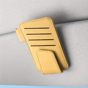 TEMU 차량용 선바이저 정리함 - 패션 안경, 카드 및 펜을 위한 멀티펑셔널 스토리지, 인체공학적 디자인의 내구성 있는 차량 내부 액세서리, 여행 필수품, 컴팩트한 설계, 견고한 구조