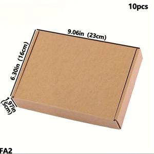 TEMU 소가죽색 비행기 포장 상자 10개 - 다양한 사이즈 선택 가능, 수제 선물, 우편함, 선물 상자, 택배 상자, 보관 상자, 골판지 상자용