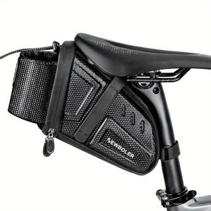 TEMU 2.5L EVA 자전거 안장 - 물병 홀더 및 반사 스트립 포함, 내구성 있는 수납 공간으로 기본 라이딩 장비 및 자전거 액세서리 보관 가능, 조절 가능한 스트랩으로 안전한 착용감 보장