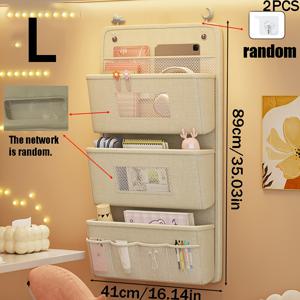 TEMU 접이식 부직포 수납 정리함, 3/2단 패브릭 수납 상자 (문 뒤 수납용), 대용량 옷장 속 속옷 걸이 가방, 2/3개의 대형 포켓과 4개의 소형 포켓, 후크 2개 포함, 헤어 드라이어 보관에 적합