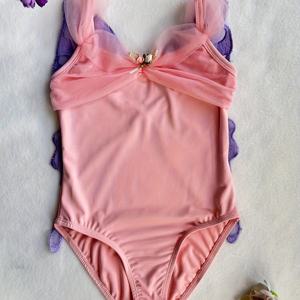 TEMU 2025 신상 디자인 고품질 아름다운 귀여운 소녀 아동용 나비 핑크 연습복 무대 공연 레오타드 생일파티 무대 촬영 달콤한 귀여운 소녀 파티쇼 공주 스타일 휴일 분위기 의상, 야외 활동에 완벽