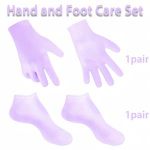 TEMU 모공을 촉촉하게 해주고, 건조하고 갈라진 피부를 부드럽고 각질 제거로 디자인된 실리콘 보습 장갑과 발 마스크 세트. 손과 발 스파 트리트먼트에 적합하며, 피부에 좋고 재사용 가능하며, 핸드 케어, 선물, 발 케어에 이상적입니다.