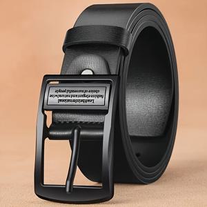 TEMU 남성용 벨트 - 클래식 블랙, 비즈니스 & 캐주얼 스타일, 합금 버클, 청바지와 작업복에 적합 | 아버지 또는 남편을 위한 완벽한 선물, 중간 폭으로 정장과 캐주얼웨어 모두 적합, 큰 허리 사이즈의 남성에게 이상적인 땀 방지 기술, 사계절 사용 가능, 스포티한 데님 액세서리 | 모던 버클 디자인 | 내구성 있는 금속 클립