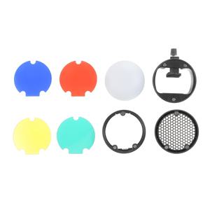 TEMU 캔논, 니콘, 용누오, 고독스 V480/V860Ii/V860Iii/V850Ii/V850Iii/Tt685/Tt685Ii/Tt600/Tt600S/Tt350/Tt520Ii/Tt520Iii/Tt560Ii/Ad200/Ad200Pro/Ad200Proii용 허니콤, 그리드, 디퓨션 볼, 컬러 필터가 있는 카메라 플래시 디퓨저